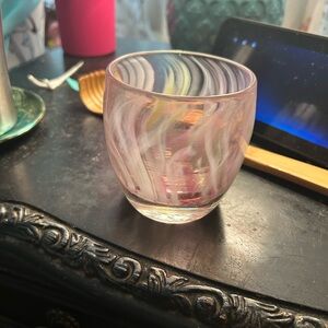 Glassybaby—Pink Swirled Glass Candle Holder (Pirouette) sold out online